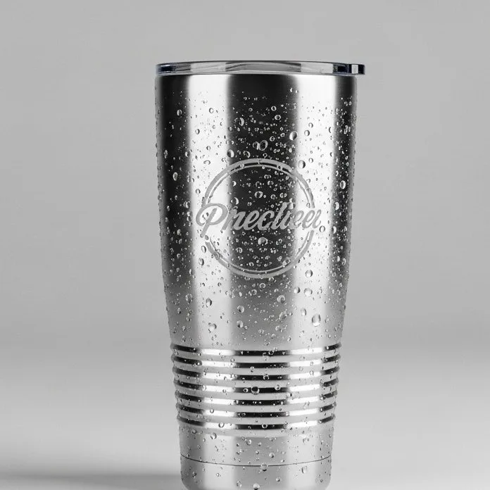 Contoh hasil cetak logo pada tumbler